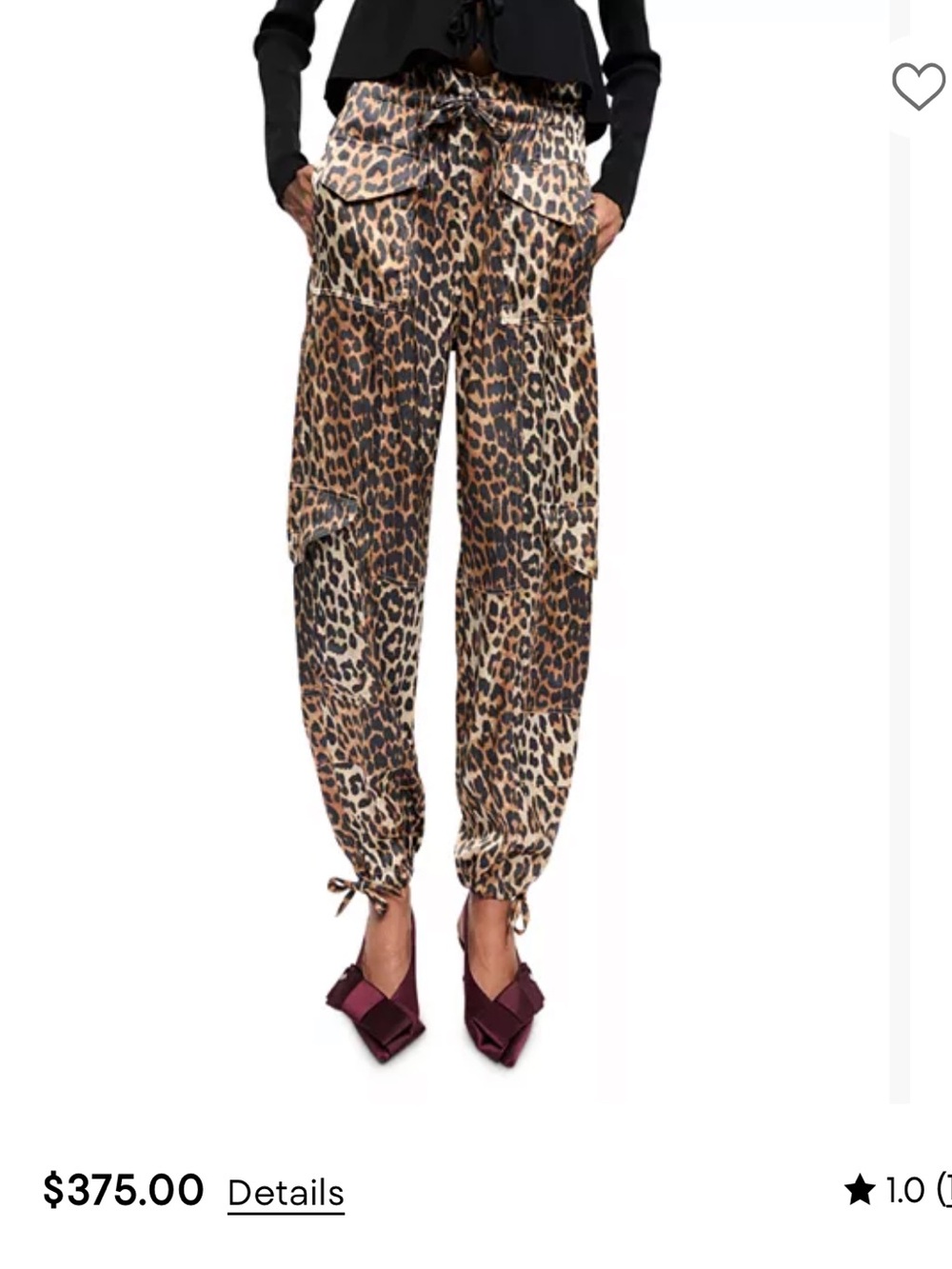 GANNI Leopard Print Women’s Shorts - Brown/Black